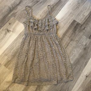 Taupe Lace Dress
